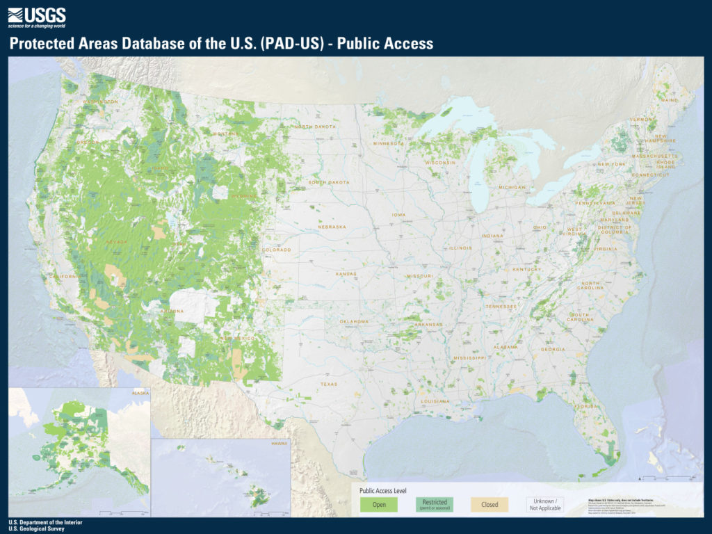 Image of national PADUS map