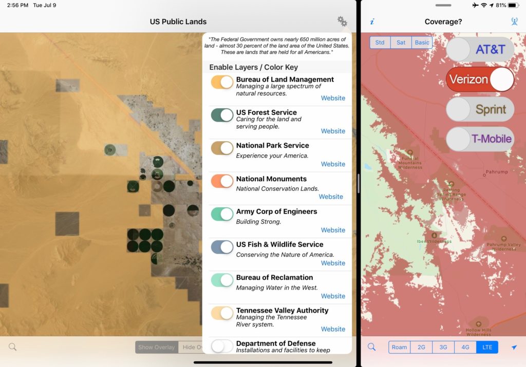 Image of US Public Lands app