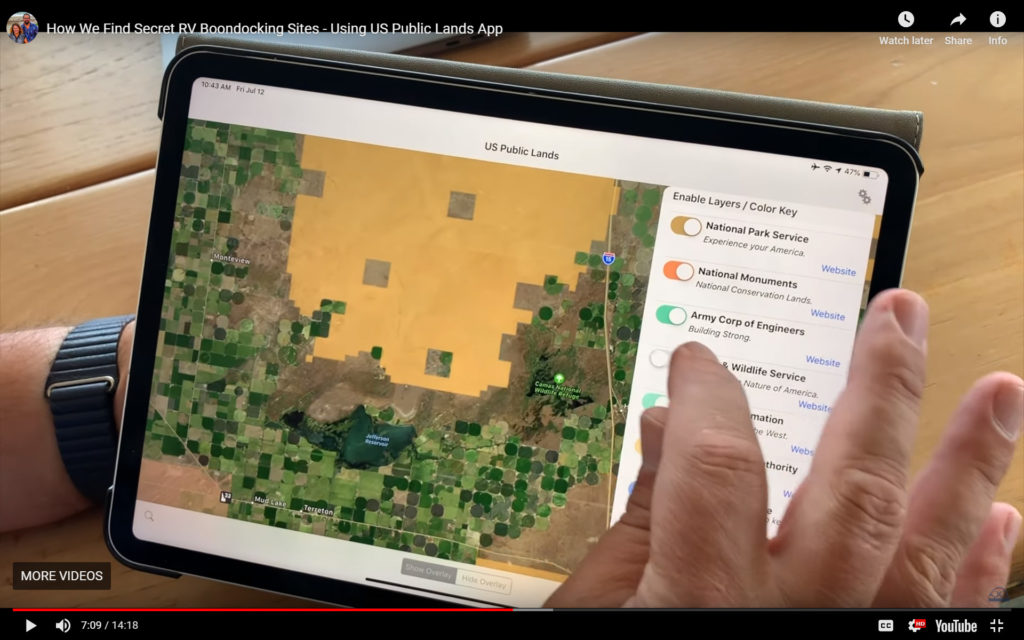 Image of iPAD with map